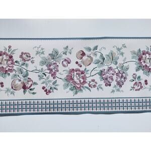 Imperial Wallcovering Pre-pasted Decorative Wall Border - Fruit Flowers - 5 yds